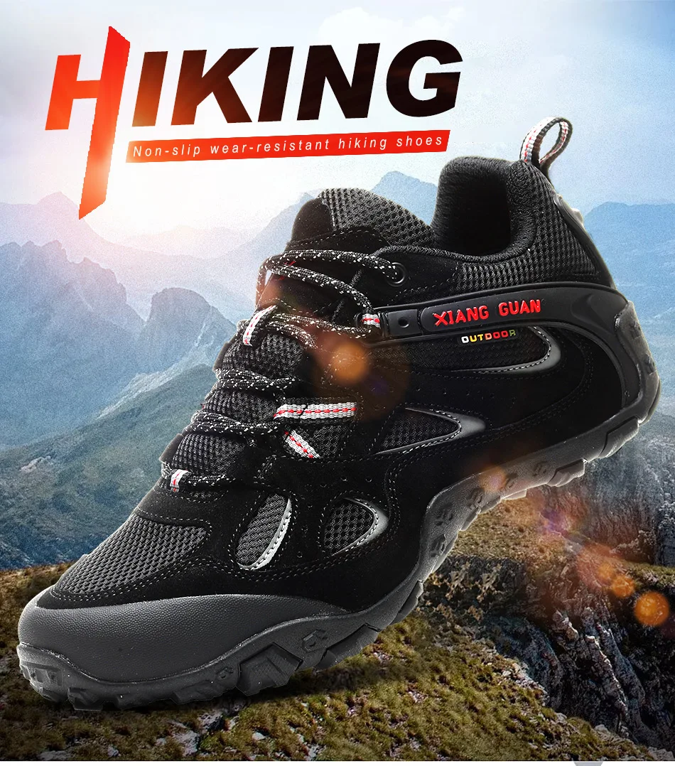 XIANG GUAN мужские удобные черные уличные походные ботинки зеленые Нескользящие альпинистские горные туристические кроссовки