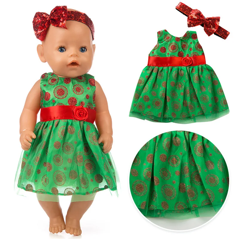 Кукольное платье подходит для 43 см Детские кухонные принадлежности Одежда для новорожденных и 17 дюймовых кукол одежда