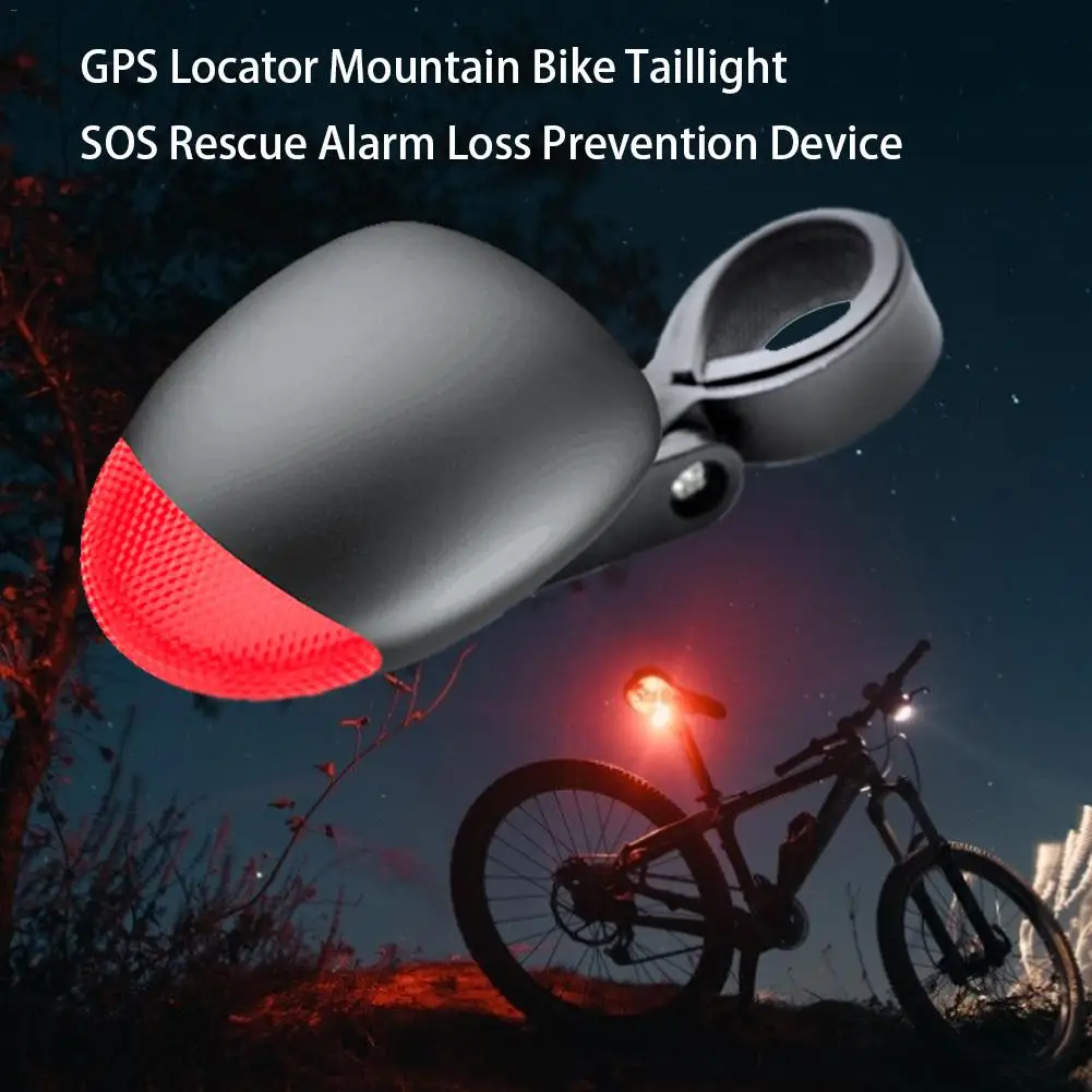 

Bicycle GPS Locator Mountain Bike Taillights SOS Rescue Alarm Anti Lost Device Real-time Tracking For All Mountain Bikes