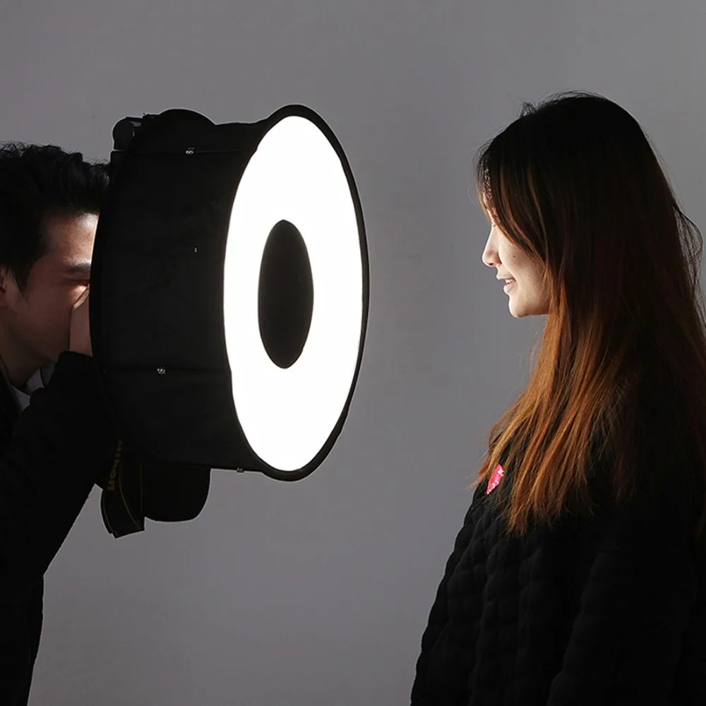 

Flash Light Foldable Diffuser For Camera 45cm Round Style Macro Portrait Photo Softbox SpeedLite Camera Diffuser