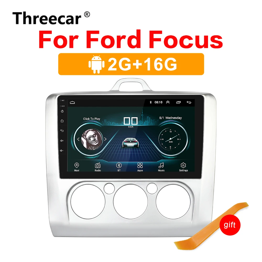 

2din Android 8.1 Car Radio 9 inch GPS Navigation Bluetooth for 2005-2011 Ford Focu Stereo Multimedia player Autoradio Autoradio
