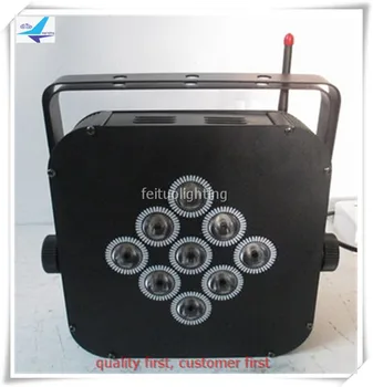 

9*10w wireless battery rgbw slim led par can par led rgbw 10w birthday party stage decorations