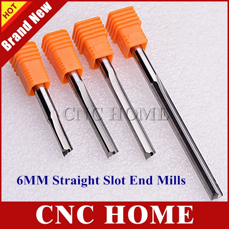 

1pc 6mm Shank Two Flutes wood mill end Milling Cutter Straight CNC router bits Straight Engraving Cutters Carbide Endmills Tools