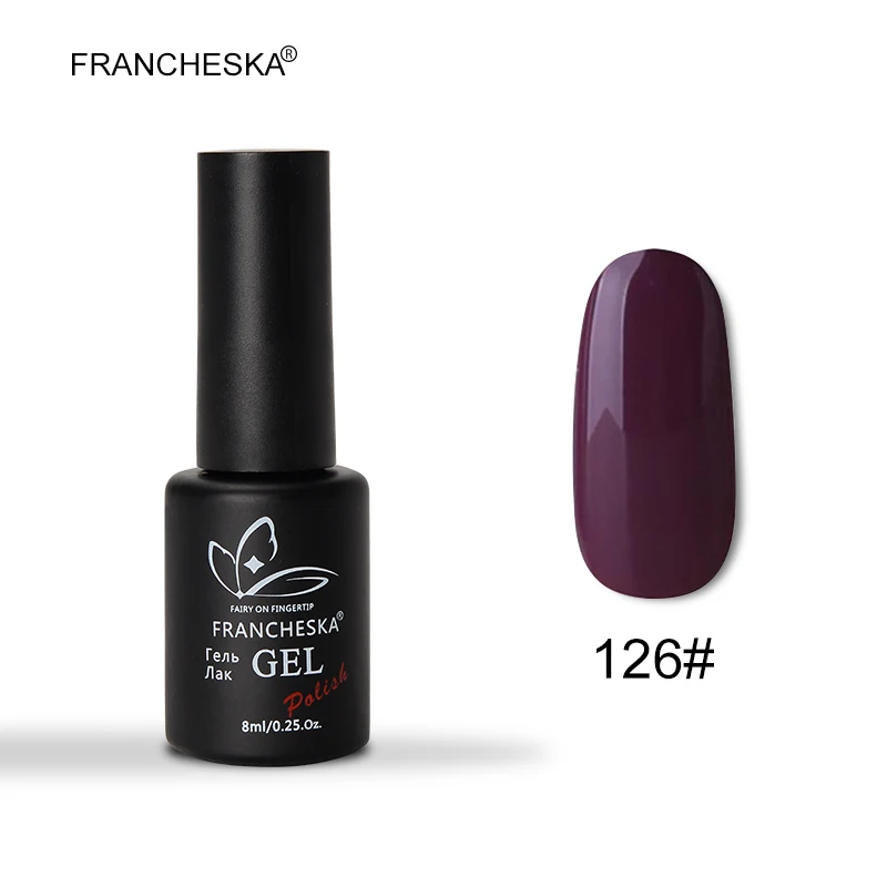 Francheska 126 Francheska Базовое покрытие tirnak oje гель лак Топ базовый набор верхнее покрытие nagellak полуперманентный впитывающий Гель-лак для ногтей lakiery hybrydowe - Цвет: Francheska 126
