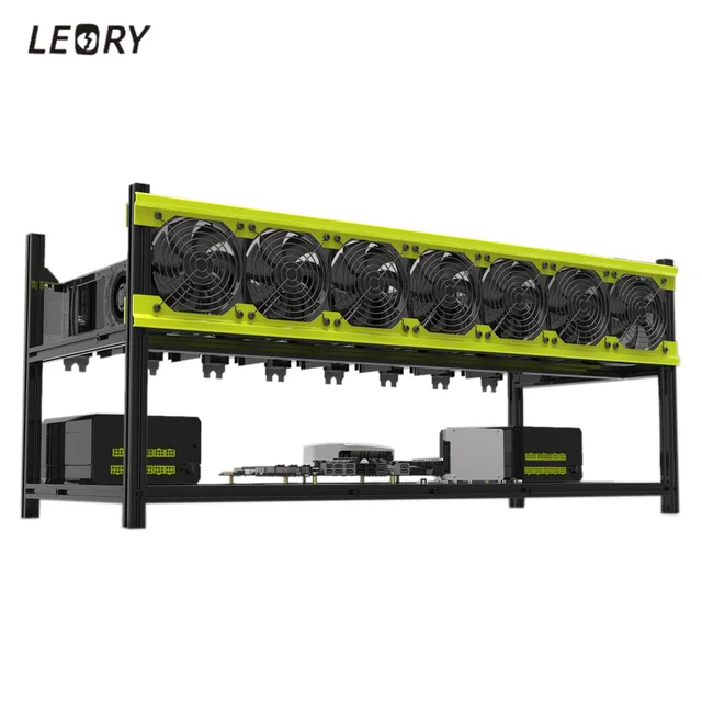 Best Price LEORY Open Air Mining Rig Stackable Dual Power Frame Case For 8 GPU ETH BTC Ethereum New Computer Mining Frame Server Chassis Best Price LEORY Open Air Mining Rig Stackable Dual Power Frame Case For 8 GPU ETH BTC Ethereum New Computer Mining Frame Server Chassis