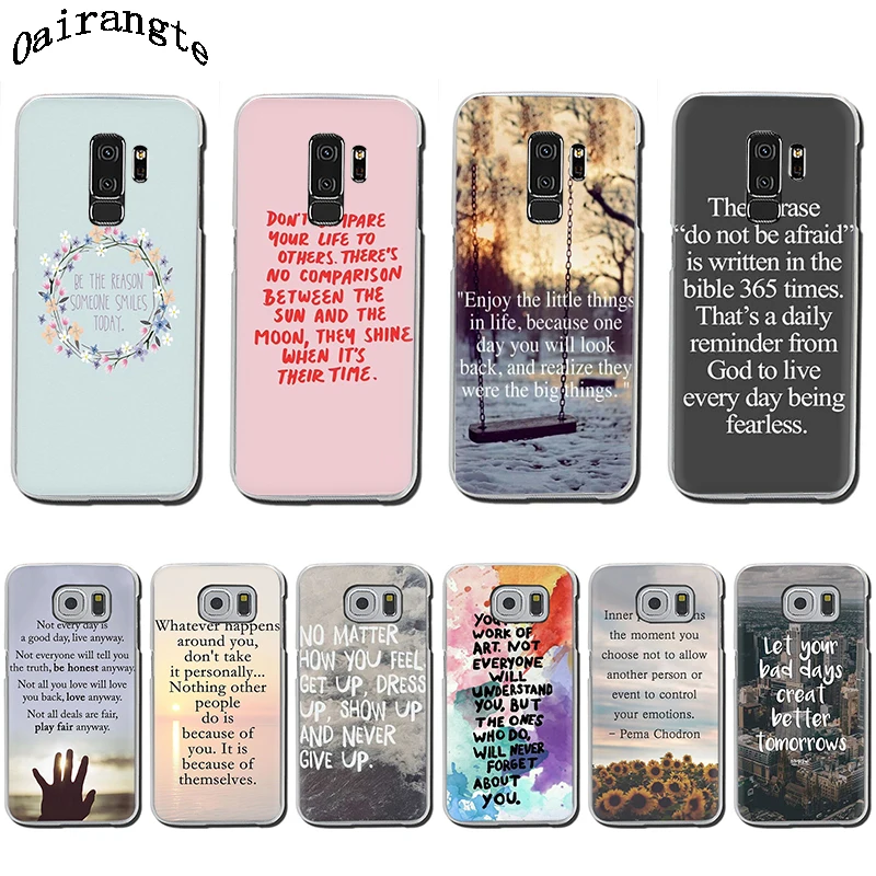 

Inspirational Quotes Hard phone case for Samsung Galaxy S6 S7 Edge S8 S9 S10 Plus S10e Note 8 9 M10 M20 M30