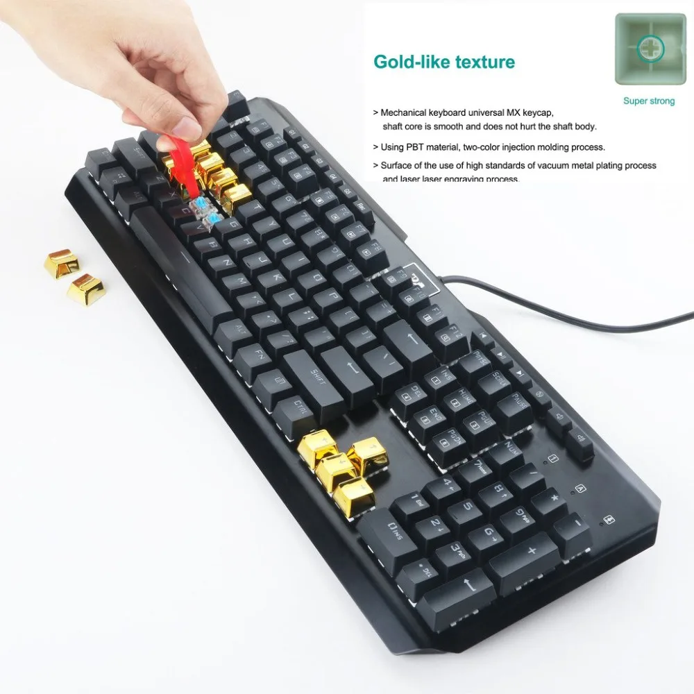  PBT Keycaps Doubleshot Injection WASD Mechanical Keyboard Key Caps Set with Keycap Puller For Gamin