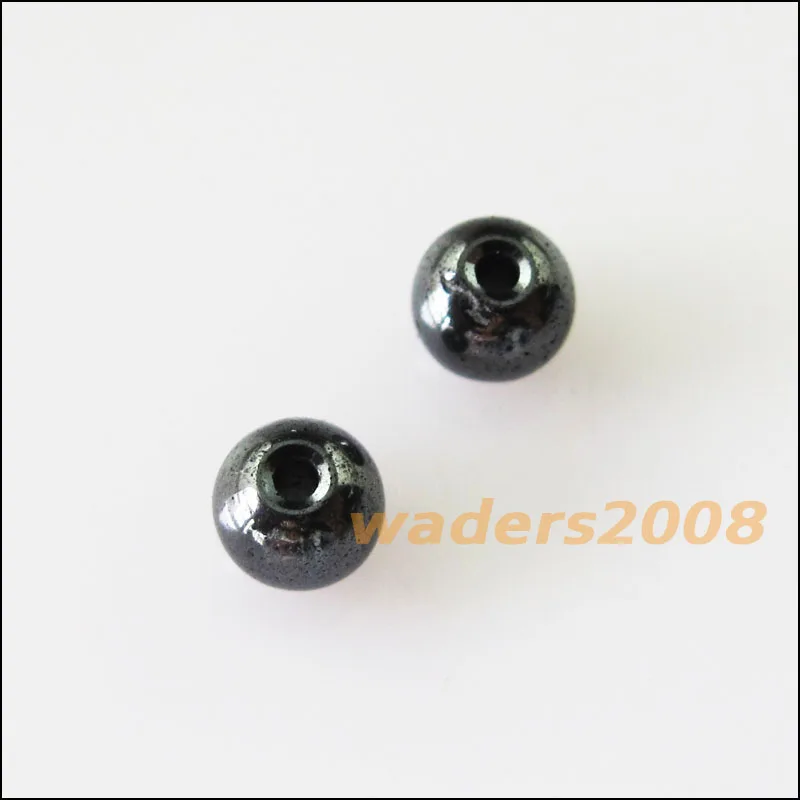 

120Pcs Smooth Round Ball Black Hematite Stone Spacer Beads Charms 2mm