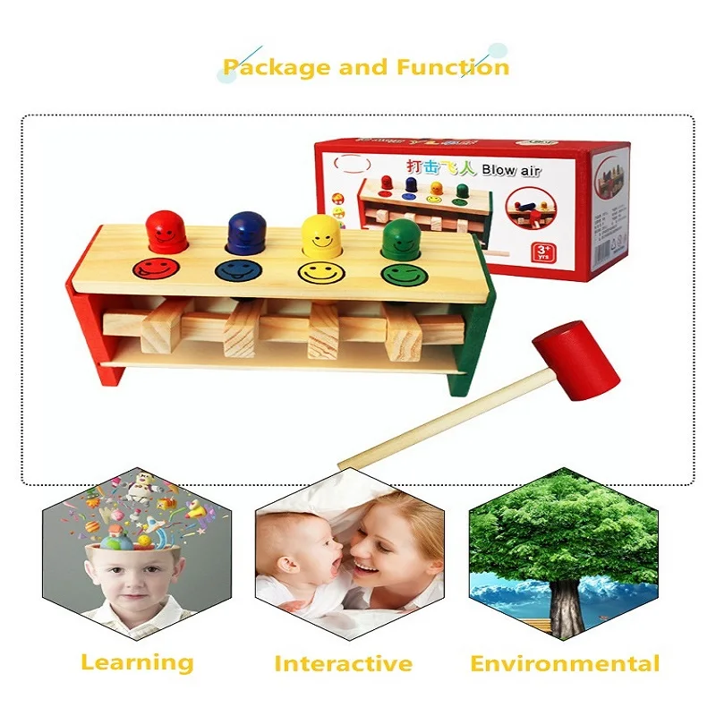 Хит, чтобы лететь Деревянные игрушки Монтессори, обучающая игрушка для младенцев, обучающая рука-глаз, деревянный подарок на день рождения