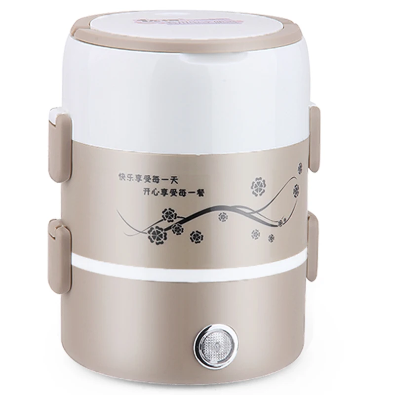 Electric Lunchbox Rice Cooker Three Layers Plug In Heating Insulation Cooking Lunch Box 2.0L Seal 1-2 People Electric Lunchbox Rice Cooker Three Layers Plug In Heating Insulation Cooking Lunch Box 2.0L Seal 1-2 People