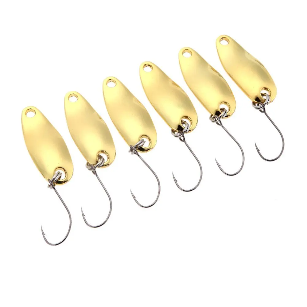 Spoon 006 6 pcs 2.5g 2.8cm Zinc alloy hard fishing bait spoon Seed bait