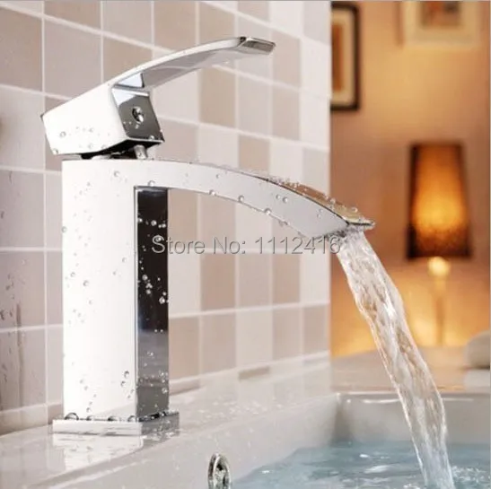 

Brass Waterfall Faucet Basin Faucet Full copper