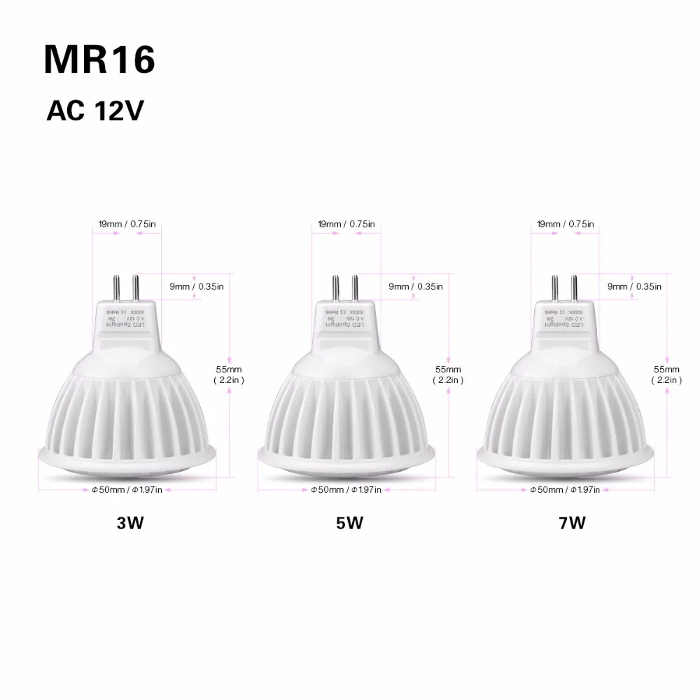 Светодиодный точечный светильник MR16 GU5.3 GU10 10 шт. светодиодная лампа с