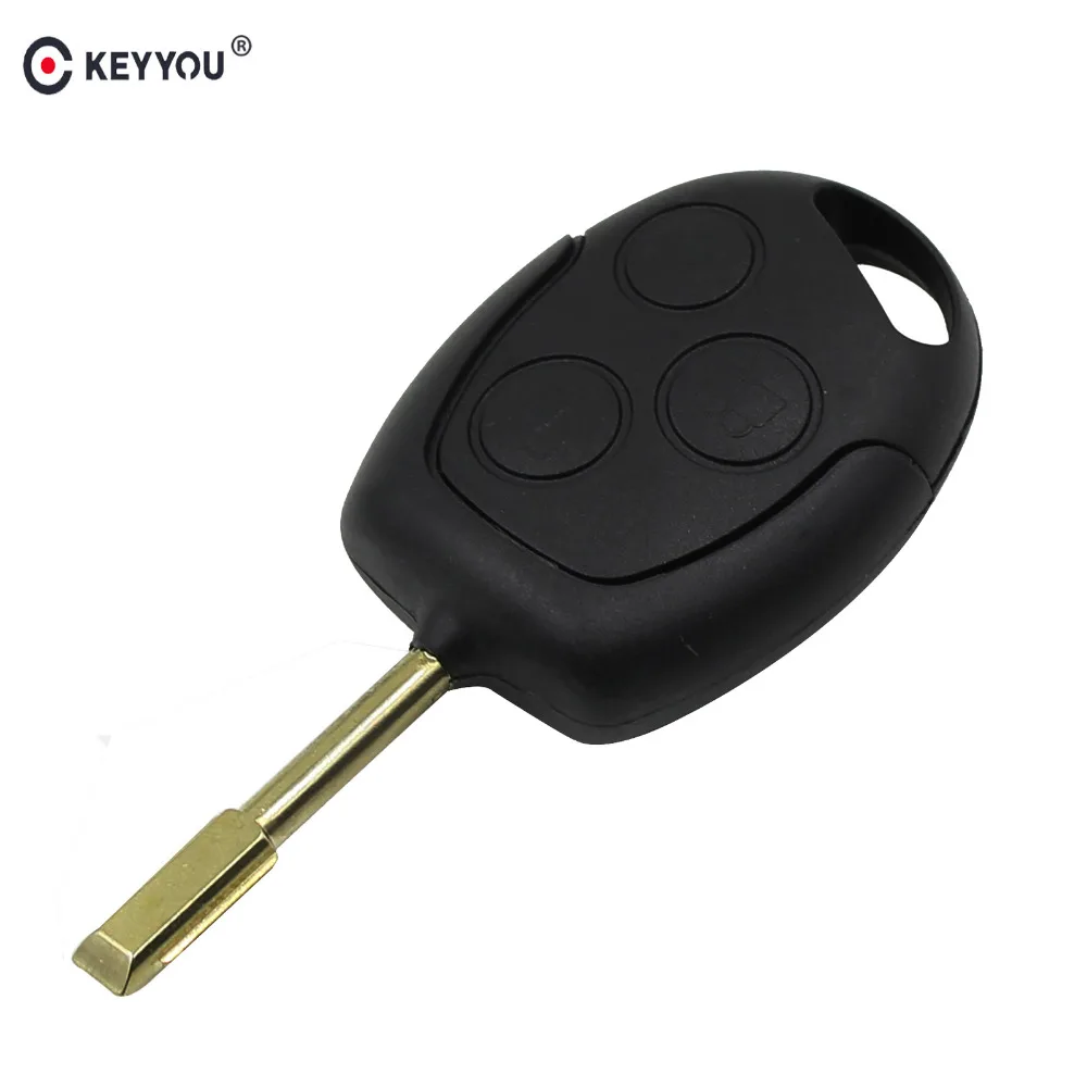 

KEYYOU 3 Buttons Blade Uncut Remote Control Key Shell For Focus Mondeo Festiva Fusion Suit Fiesta KA New Fob Car Key Case