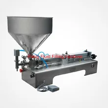 В переменного тока, 50-500 мл пневматический пастообразных пищевой наполнительный аппарат липкий пасты наполнитель нержавеющая упаковочная машина для соусов разливочное оборудование упаковщик для напитков, 1 шт