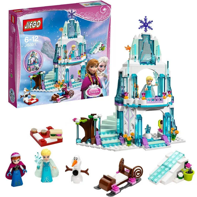 Anna Elsa Snow Queen Elsa's Sparkling Ice Castle Building Toys Blocks Brick Compatible with blocks Toys gift