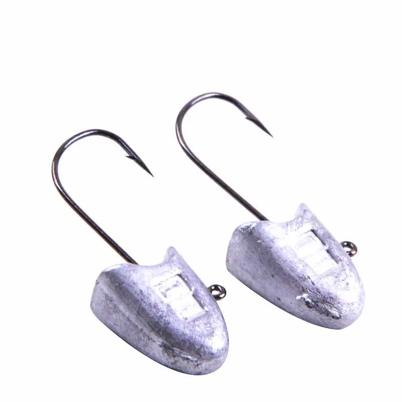 5pcs/lot fishing hook 3.5g 2.5cm  5.0g 2.6cm Lead jig head hooks for Soft Lure worm Jigging Hook carp fishing tackle accessories