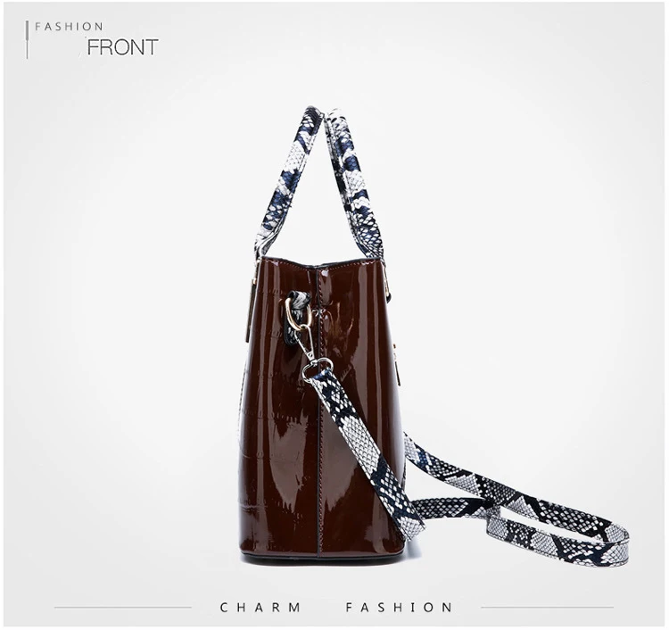 Популярные женские сумки наивысшего качества лакированная крокодилья кожа женская сумка брендовая дизайнерская элегантная женская сумка на плечо Sac основной Femme