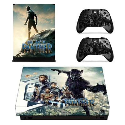 YSX1X0935 Виниловые наклейки кожный чехол Черная пантера для Xbox One X консоль и контроллер Пленка Наклейки s игровые аксессуары - Цвет: YSX1X0935