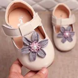 Для маленьких детей для маленьких девочек элегантный цветок один повседневная обувь принцессы Zapatos повседневное es zapatos de princesa тонкие туфли