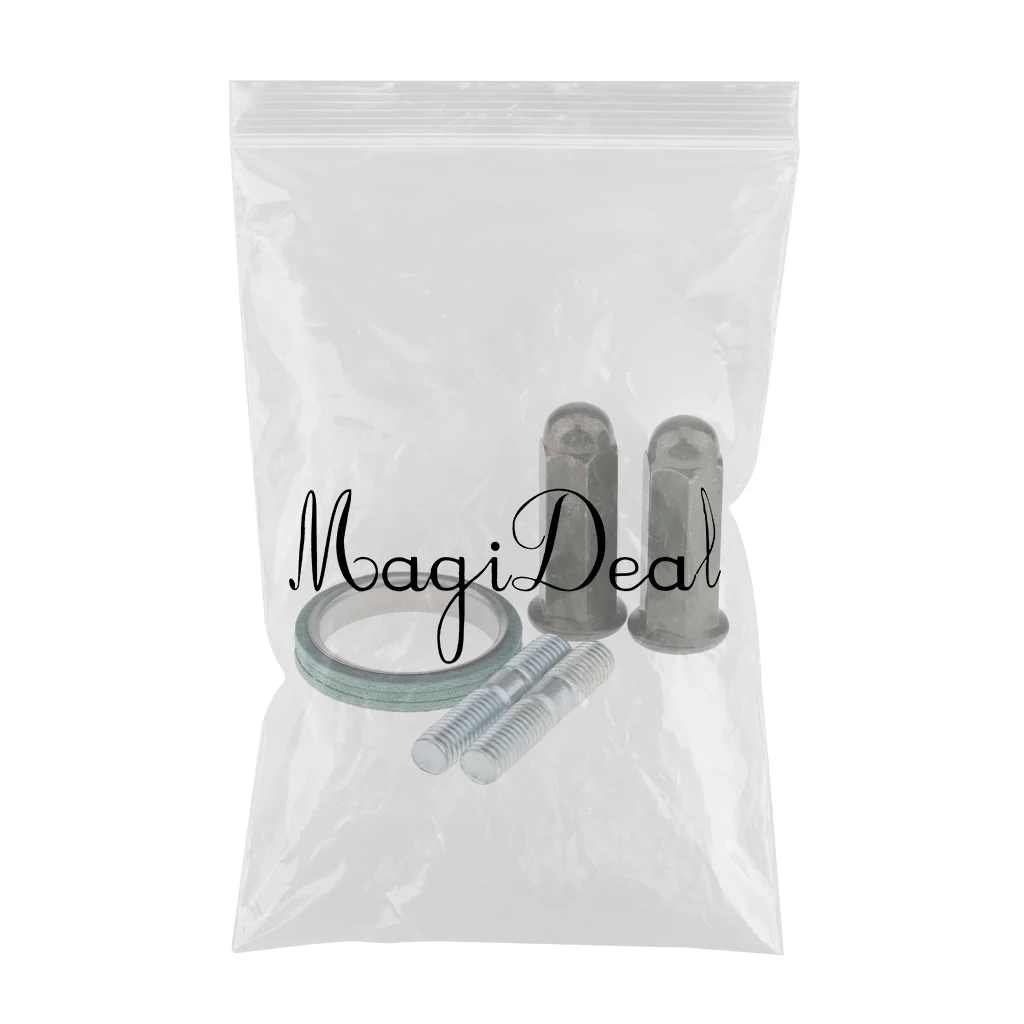 5 Pieces Metal Exhaust Studs Nuts Gasket Sets for GY6 50cc - 150cc QMB139 ATVs Go Karts Moped Quad Auto Replacement Parts