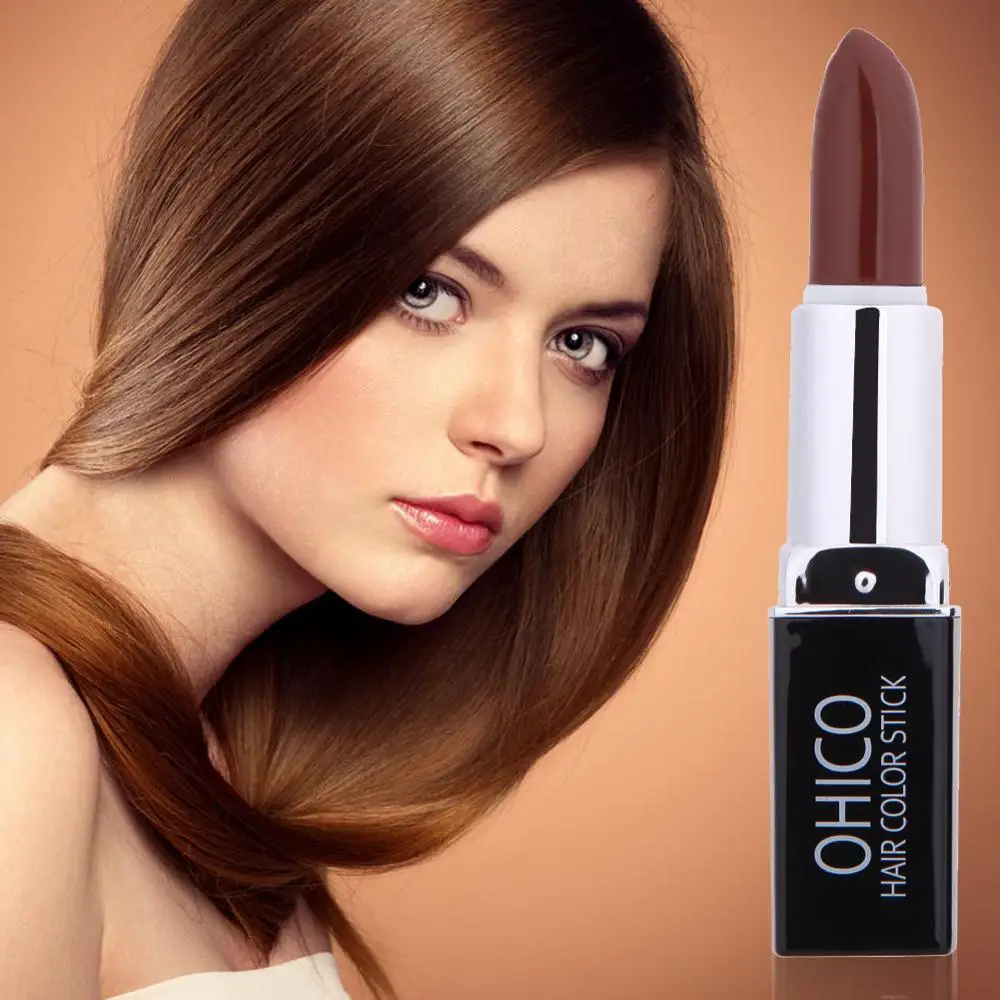 

2019 Natural Plant Extracts Lipstick Shape Hair Dye Pen Covering White Hair Disposable Hair Color Stick for Beauty Hair fashion