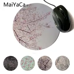 MaiYaCa Красивая аниме Cherry Blossom геймер Скорость мыши розничной небольшие резиновые Мышь pad Индивидуальные свой собственный Стиль круглый Мышь