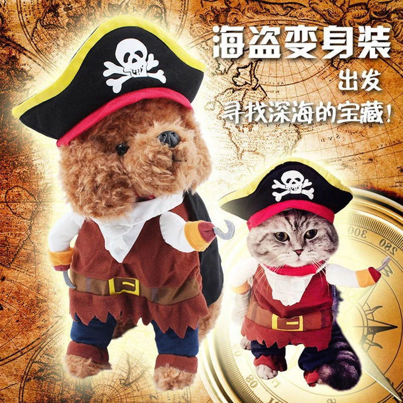 PipiFren Cat Clothes Cosplay Pirate Costume For Pet Dogs Clothes Cosplay Pirate Cartoon Cute Fashion Yorkshire vetement chien PipiFren Cat Clothes Cosplay Pirate Costume For Pet Dogs Clothes Cosplay Pirate Cartoon Cute Fashion Yorkshire vetement chien