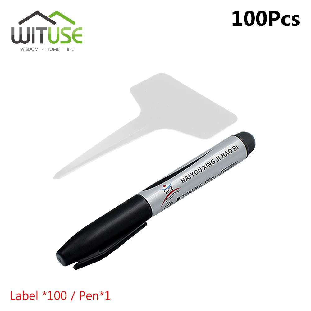 100 шт. Т образная пластиковая этикетка для украшения сада детского цветов|Маркеры