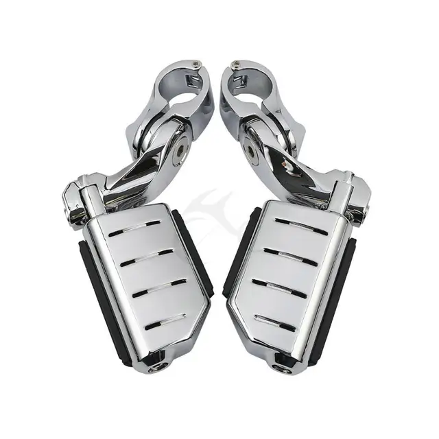 Motorcycle 32mm Foot Pegs Pedals With Short Angled Highway Engine Guard For Harley 5