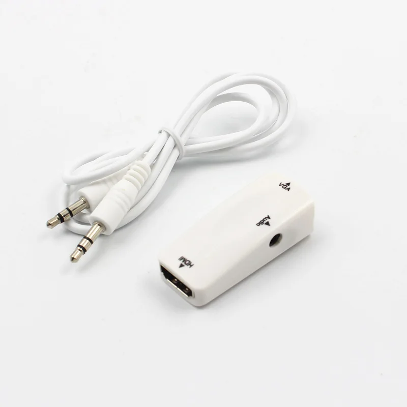  1080P Mini HDMI a VGA Audio Adapter Cable Converter Maschio a Femmina HD per il Computer Portatile 