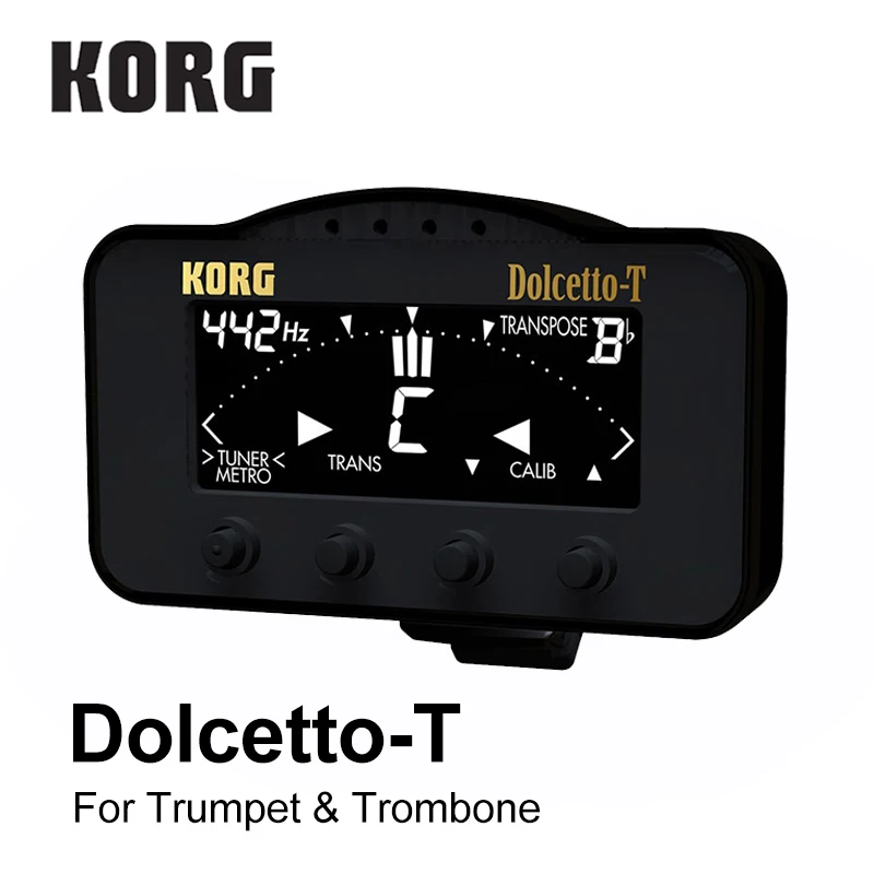 KORG Dolcetto/Dolcetto-T клип-на тюнер/Метроном Для оркестровых инструментов труба и тромбон тюнер латунь и ветер тюнер - Цвет: Dolcetto-T