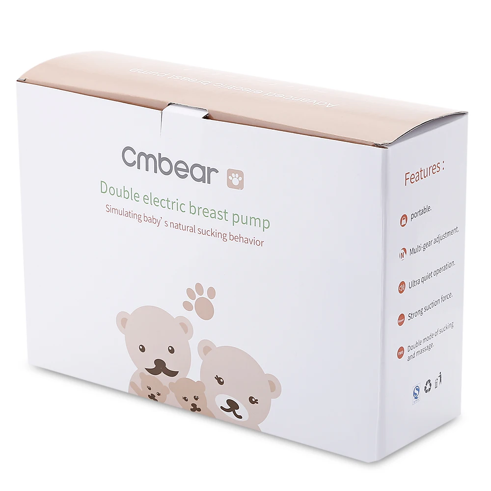 Cmbear двойной Электрический молокоотсос USB 12 уровней режим молокоотсосы мощный