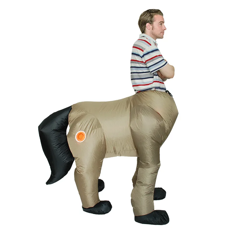 Coshome Adult Kids Inflatable Sumo Unicorn Dinosaur Costumes Cowboy  AirSuits Fancy Halloween Party Clothing (2)