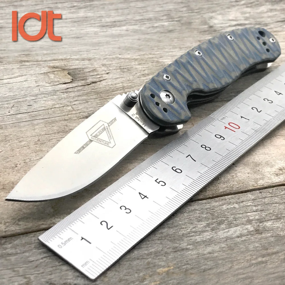  LDT RAT Model 2 Folding Knife AUS-8 Blade G10 Handle Tactical Pocket Hunting Knives Camping Outdoor