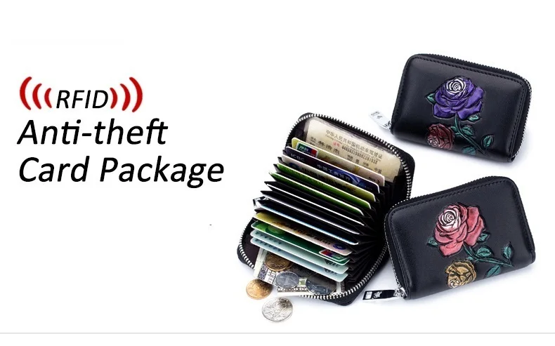 2019 Новый Организатор Кредитная карта, RFID держатель кожаный бумажник цветок Для женщин паспорт Бизнес визитница Для мужчин дорожный