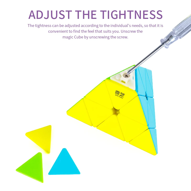 Professional Pyramid 3x3x3 Magic Cube Colorful Competition Speed Neo Twist Classic Educational Puzzle Toys for Children