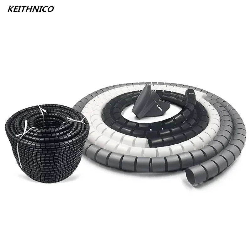 

KEITHNICO Cable Organizer Wire Management Protector Cable Winder Coiled Tube Sleeve Desktop Computer Power Cord Storage Wrap