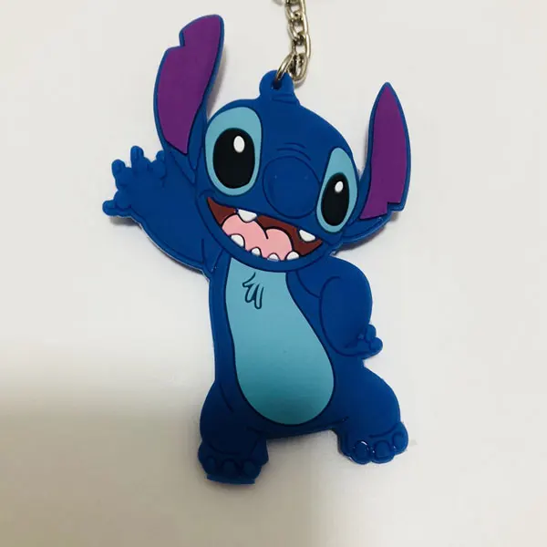 stitch PVC Parts& Accessories pendant ornament decoration unisex bag chain ring key chain key chains - Цвет: 001