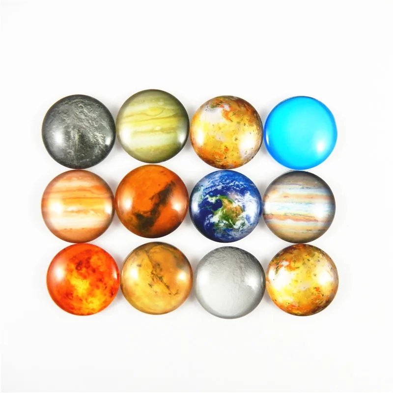 

GraceAngie Round Flat Back Mix Colors universe Moon Small Cabochons & Glass Dome Cover Jewelry Accessories Glass Cabochon GR-900