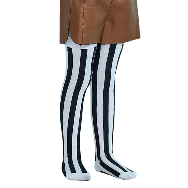 

Kids Girls Striped Tights Stockings Children Black White Pantyhose Baby Girls Dance Underpants Autumn Winter Clothing 2-9Y GZ08
