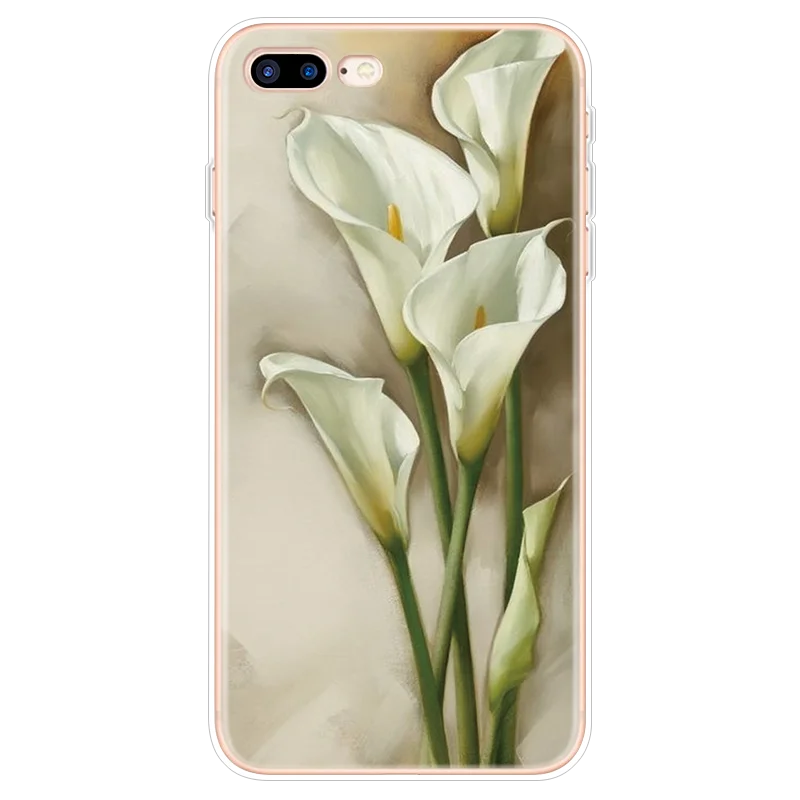 Чехол для телефона с рисунком розы для iPhone XR XS Max X 9 10, мягкий прозрачный чехол для iPhone 8 Plus 6 6S 7 Plus 4 4S 5C 5 5S SE Capa
