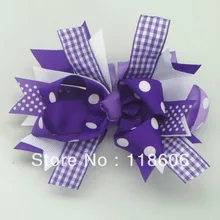 100 шт/Партия новое поступление фиолетовый плед аксессуар, лента для волос