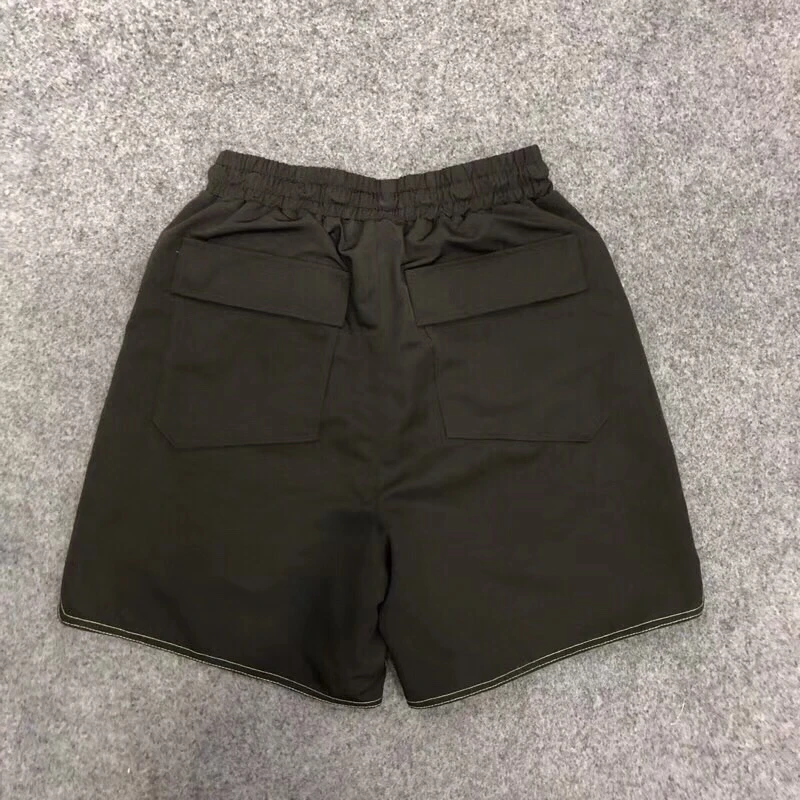 Топ 19ss Rhude шорты для мужчин и женщин Уличная шорты на шнурке с сетчатой подкладкой