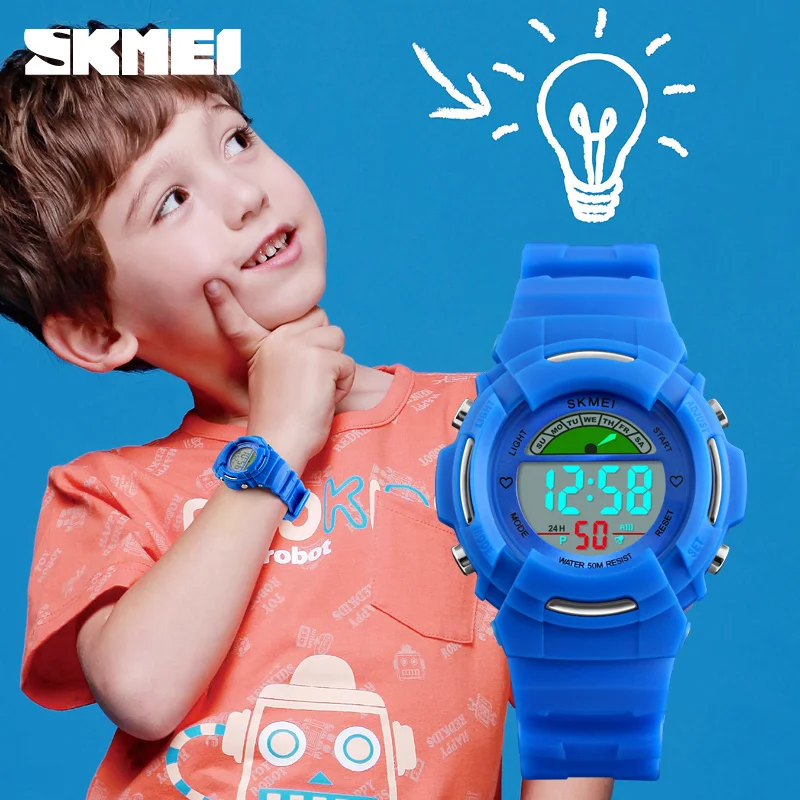 

SKMEI 1272 Brand Child Outdoor Digital Watch Fashion Waterproof Running Swim Children Clock LED Casual Sport boy girl Wristwatch