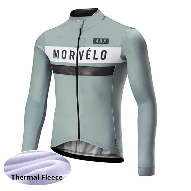 Мужские майки для велоспорта, зимняя теплая флисовая рубашка для горного велосипеда с длинным рукавом, спортивная одежда, супер теплая одежда для горного велосипеда K2906 - Цвет: only jersey 13