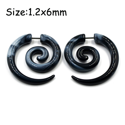 Pieces Heteromorphism Shape Gauge Ear Plug Double Color Acrylic Flesh Earring Wing Heart Spiral Shape Body Piercing Jewelry16g