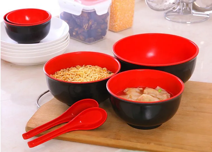 15cm porcelain imitate plastic bowl soup noodles bowl melamine double