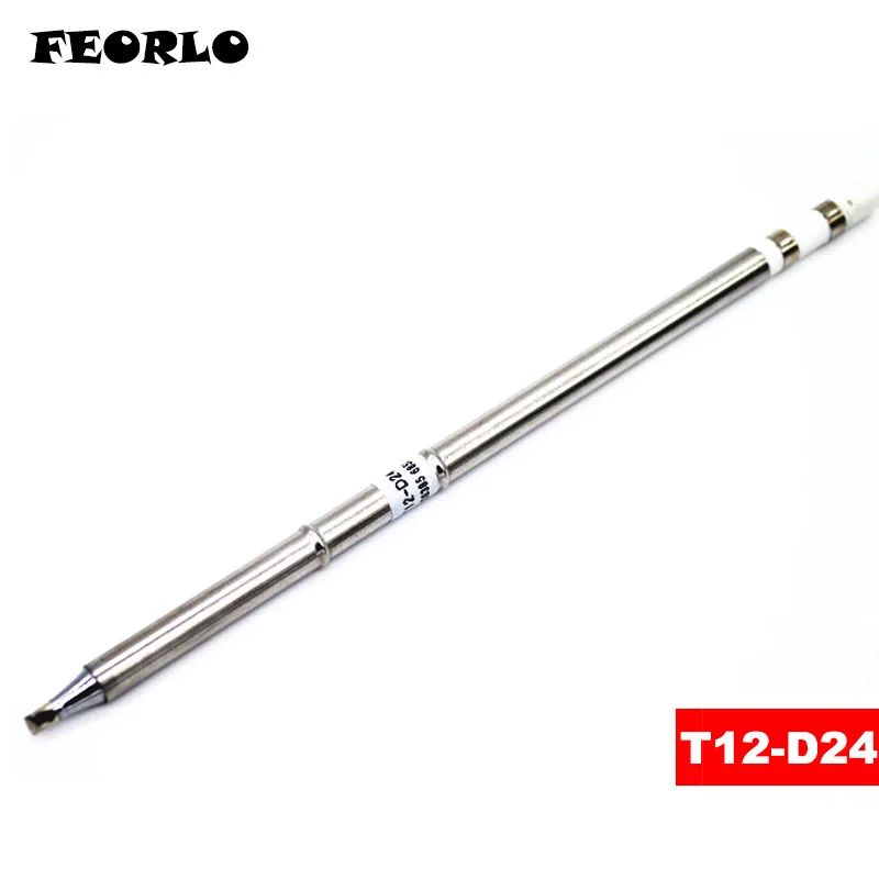 FEORLO 1pcs soldering tips T12 for HAKKO T12-ILS D24 D08 I IL K KU Solder Iron Tips soldering welding stings FEORLO 1pcs soldering tips T12 for HAKKO T12-ILS D24 D08 I IL K KU Solder Iron Tips soldering welding stings