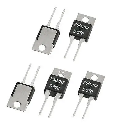 5 x 60C NC Температура переключатель Термостат KSD-01F 250VAC/24VDC 1.5A